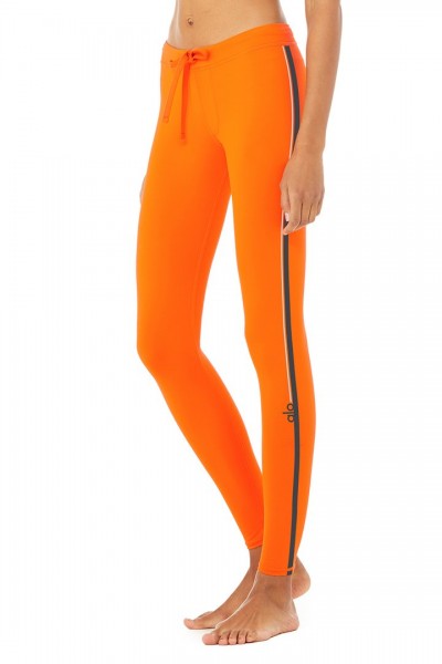 High-Waist Graphic Trinity Legging - Bright Tangerine/Anthracite