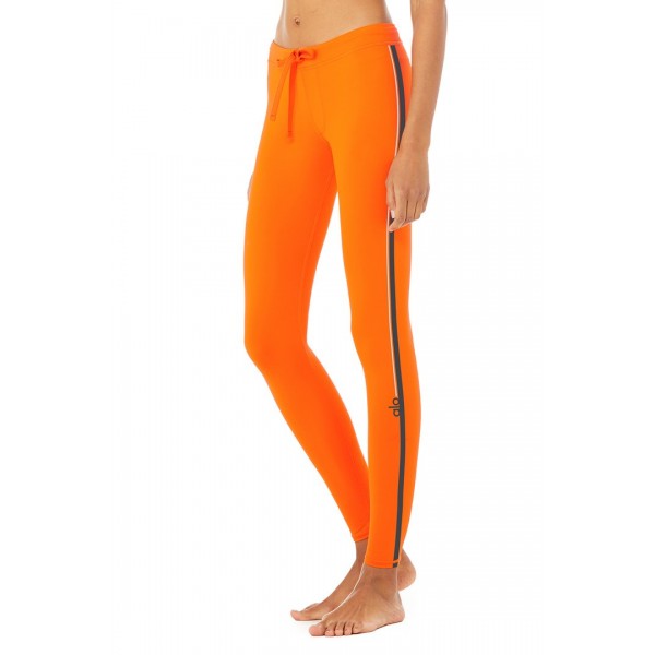 High-Waist Graphic Trinity Legging - Bright Tangerine/Anthracite