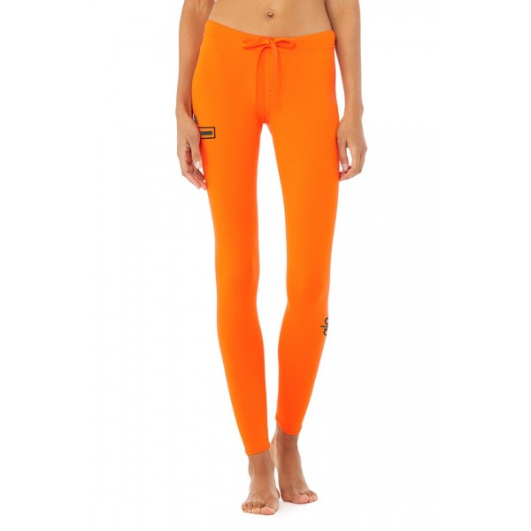 High-Waist Graphic Trinity Legging - Bright Tangerine/Anthracite